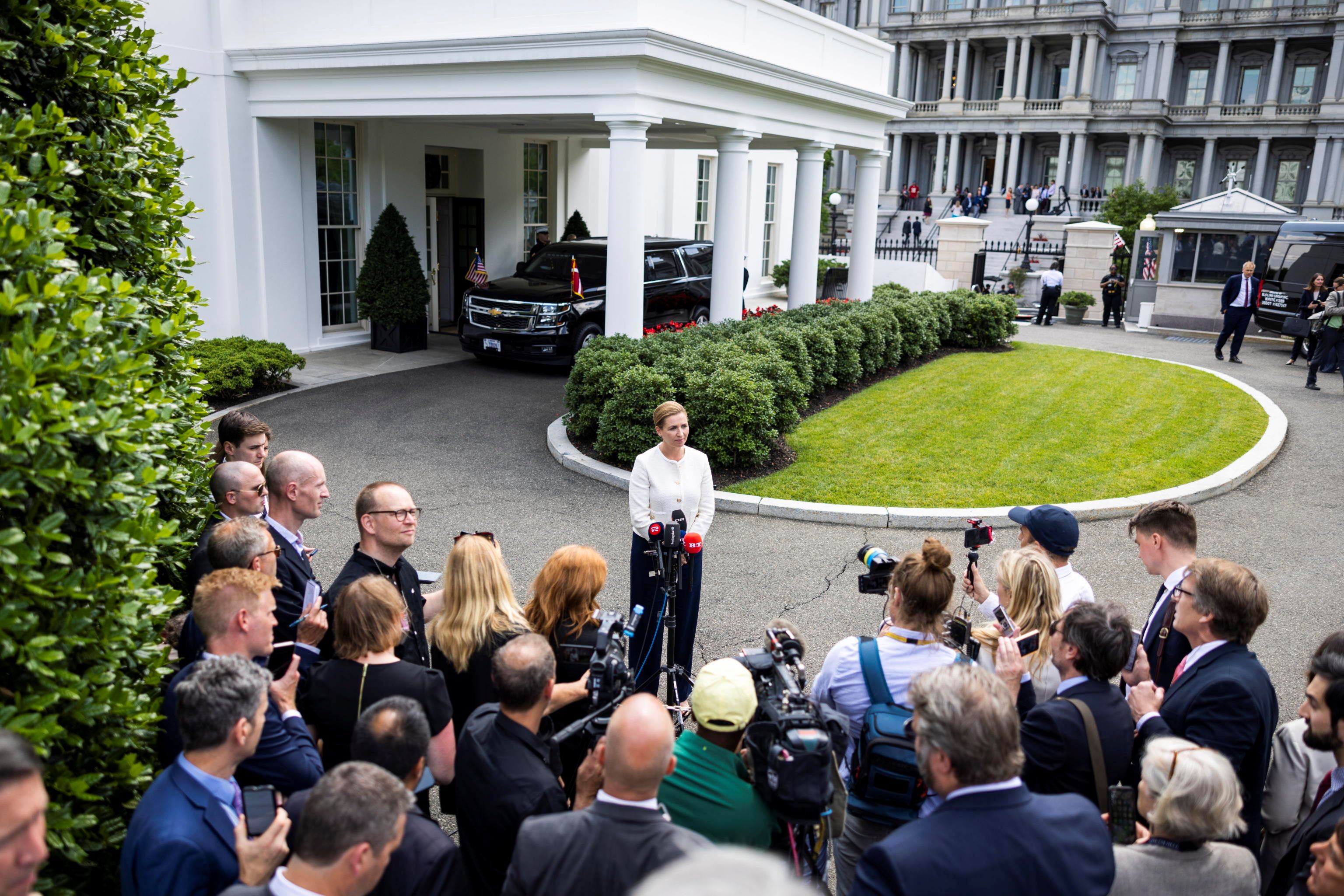 L'ingresso della West Wing della Casa Bianca