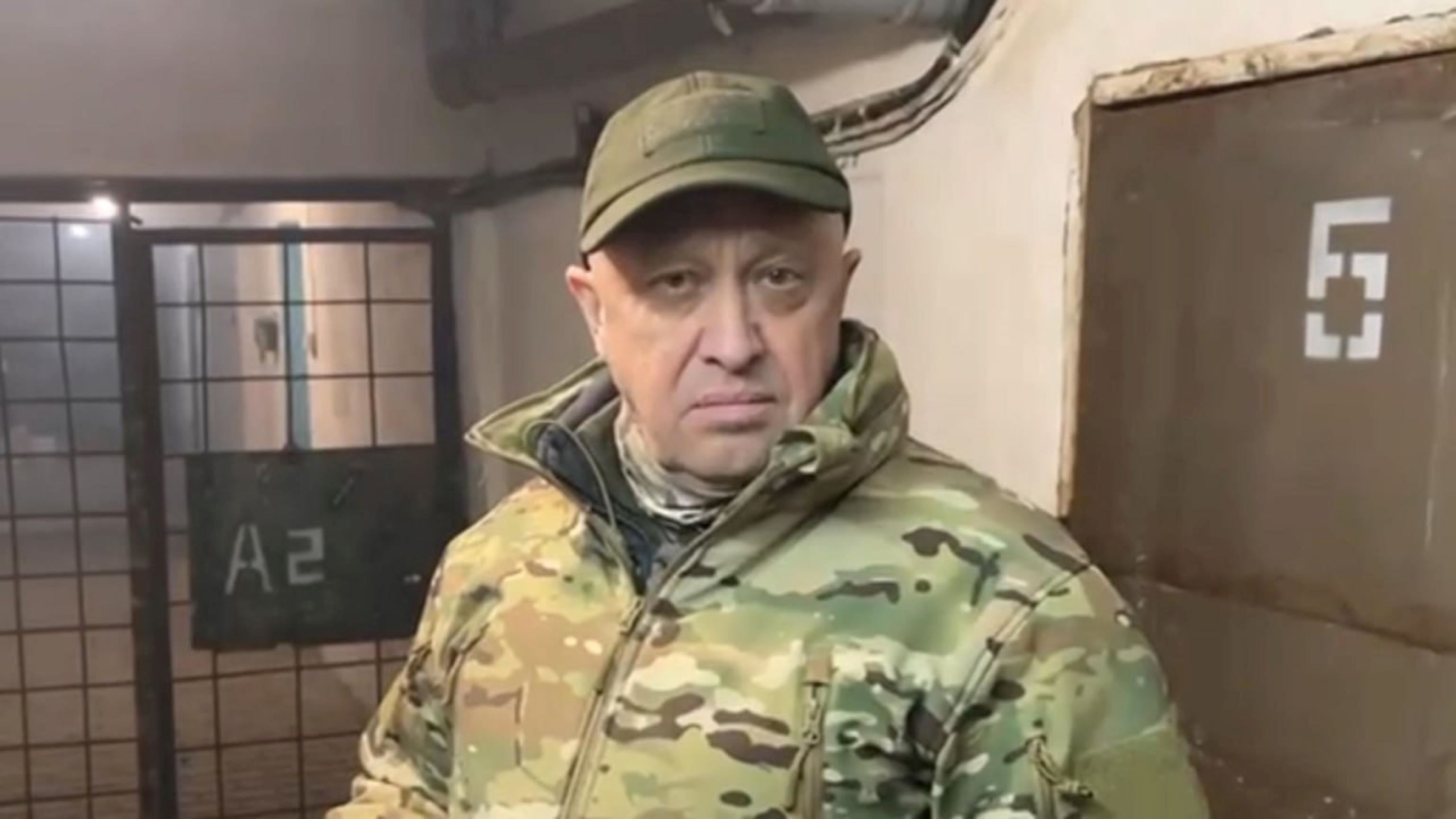 Evgenij Progozhin nel frame di un video diffuse sul canale Telegram "Wagner z group"