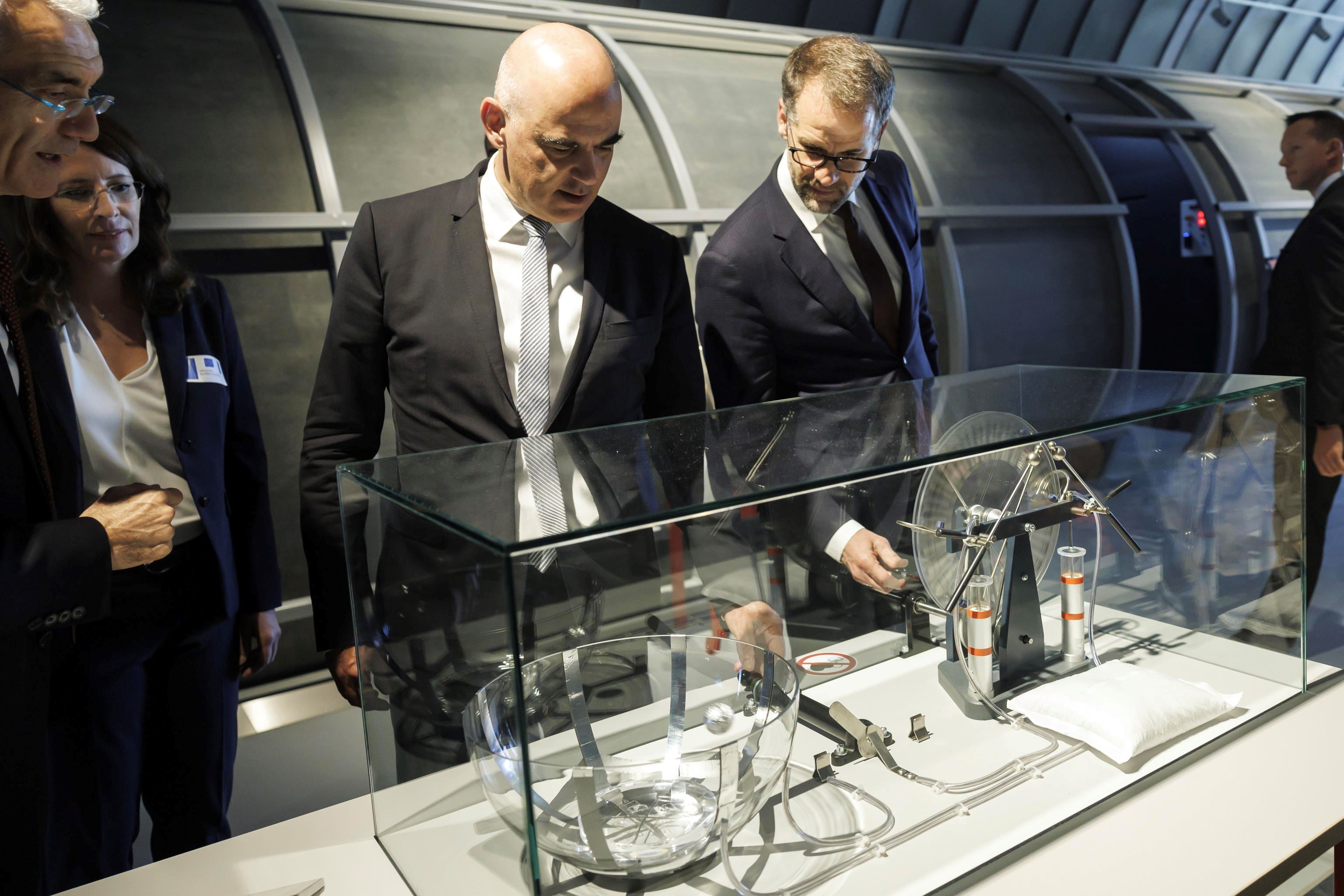 Il presidente svizzero Alain Berset presente all'inaugurazione del Science Gateway del Cern