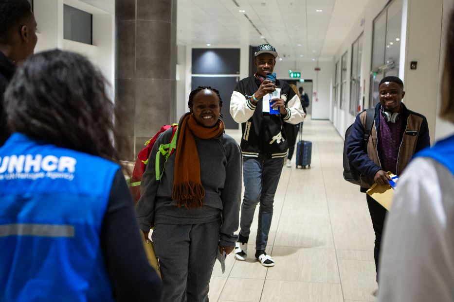 L'arrivo degli studenti rifugiati a Fiumicino