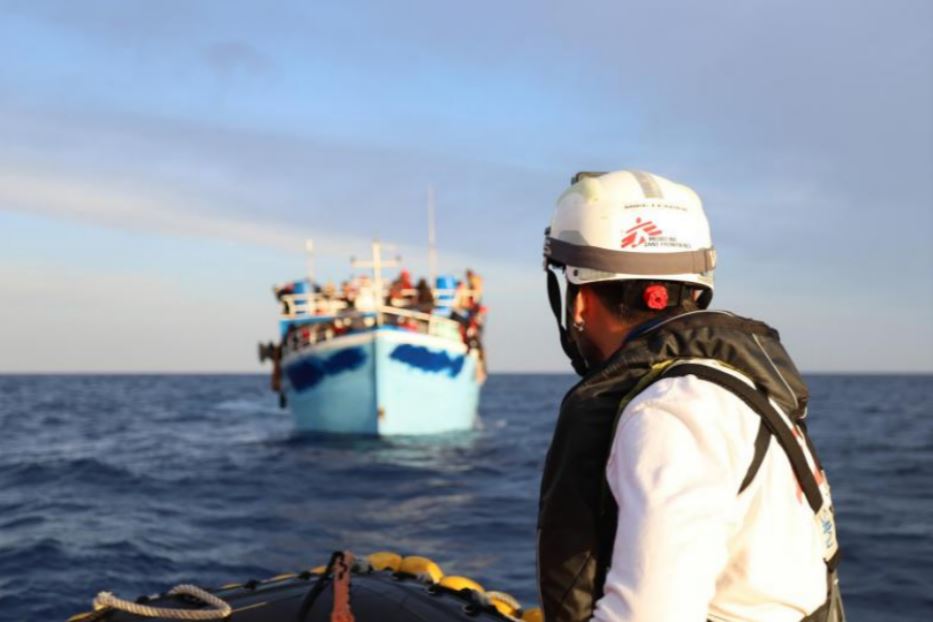 Un'operazione di salvataggio nel Mediterraneo