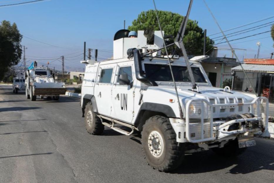 Mezzi del contingente di interposizione Unifil nel sud del Libano