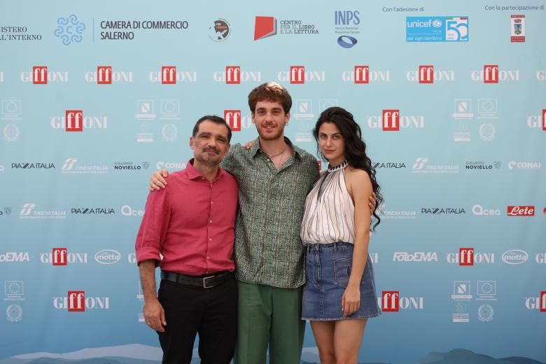 Daniele Mencarelli, Federico Cesari e Fotinì Peluso al Giffoni Film Festival
