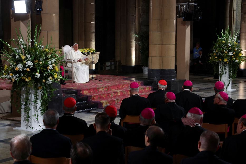 Il Papa nella Basilica del Sacro Cuore di Koekelberg