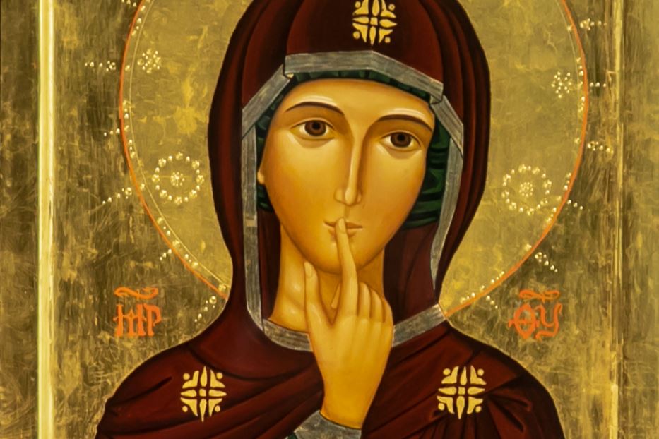 Icona della Vergine del Silenzio (particolare)