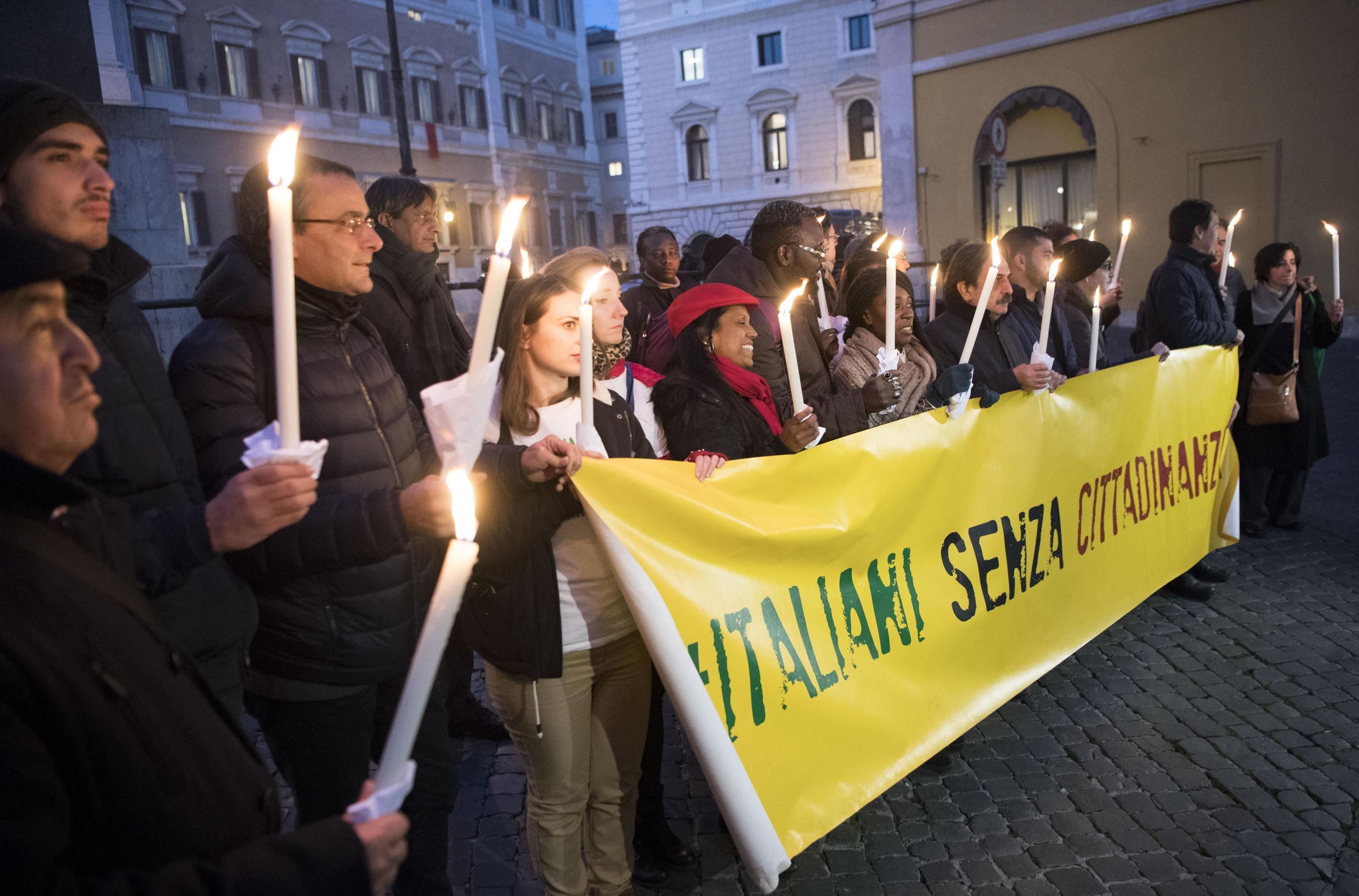 Una manifestazione per la riforma della legge sulla cittadinanza