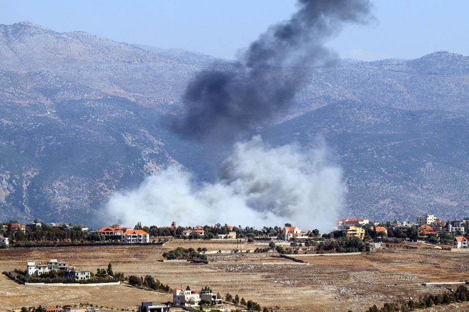 Il villaggio di Khiam bombardato dalle truppe israeliane nel sud del Libano