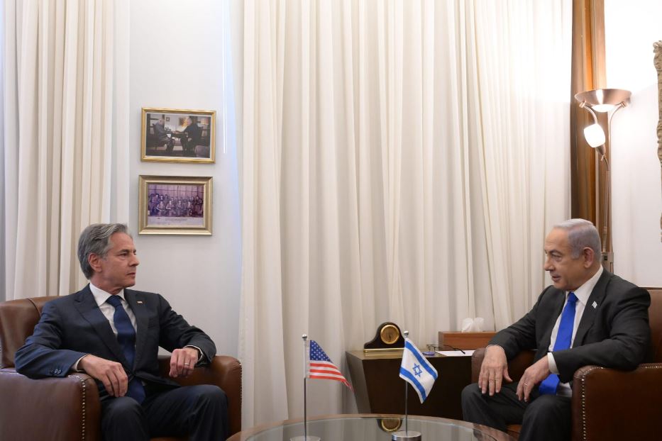 Il segretario di Stato Usa Blinken ha incontrato ieri a Gerusalemme Il premier Netanyahu