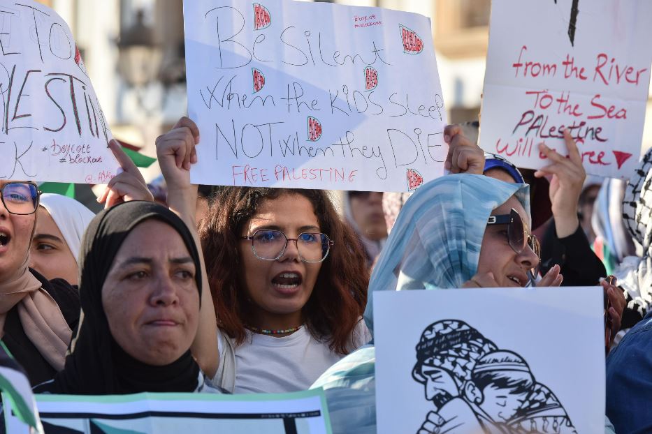 Proteste contro Israele a Rabat, in Marocco