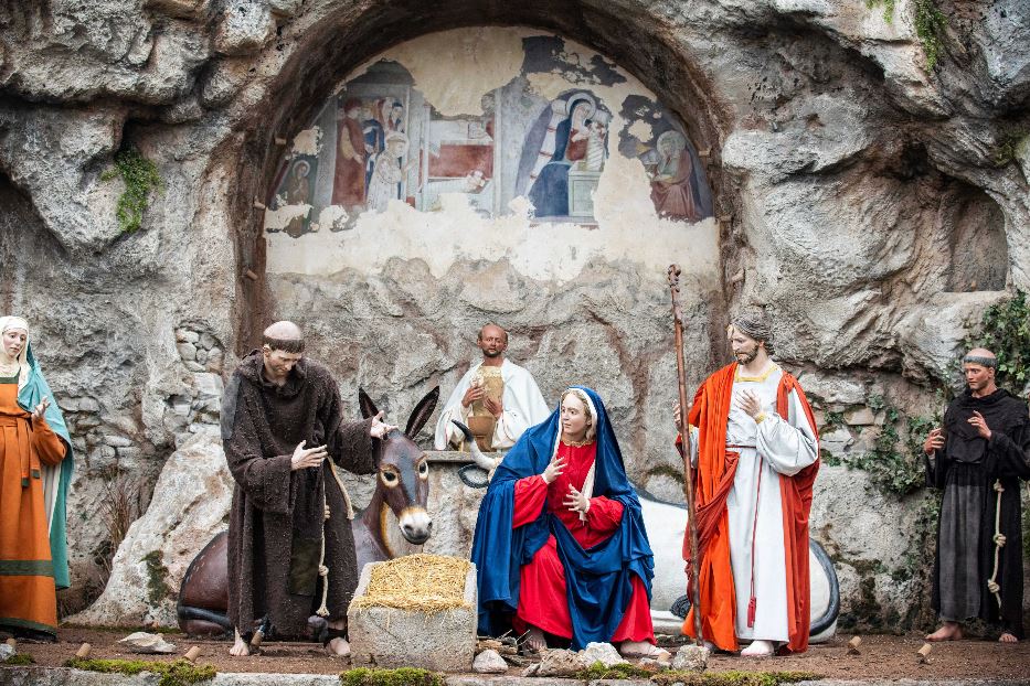 Un particolare del presepe allestito in Piazza San Pietro l'anno scorso