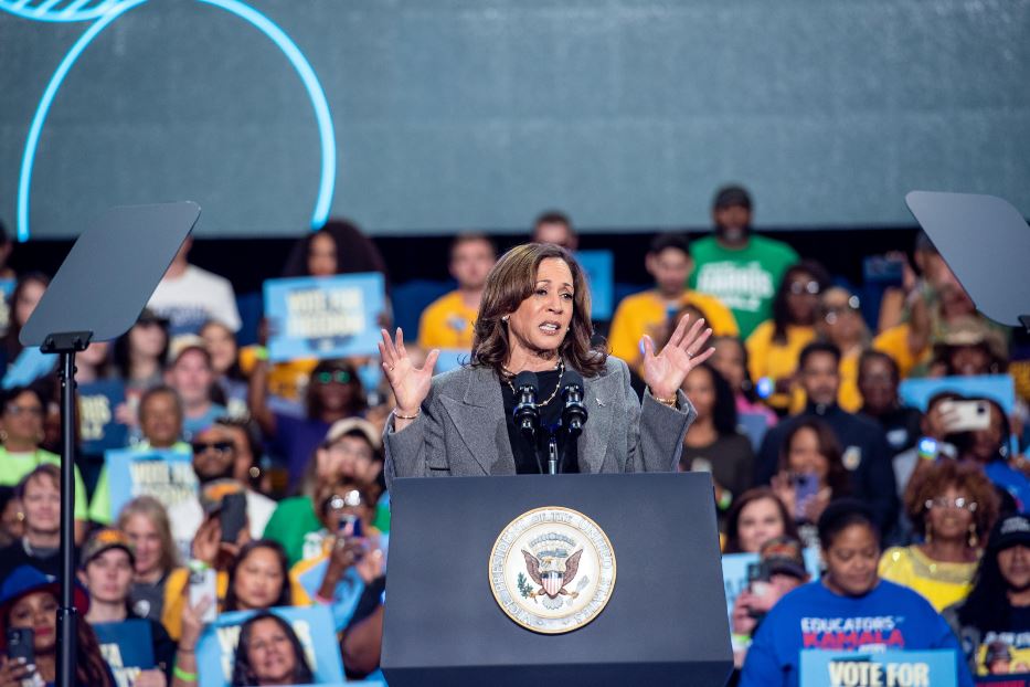 Un comizio elettorale di Kamala Harris ad Atlanta, in Georgia