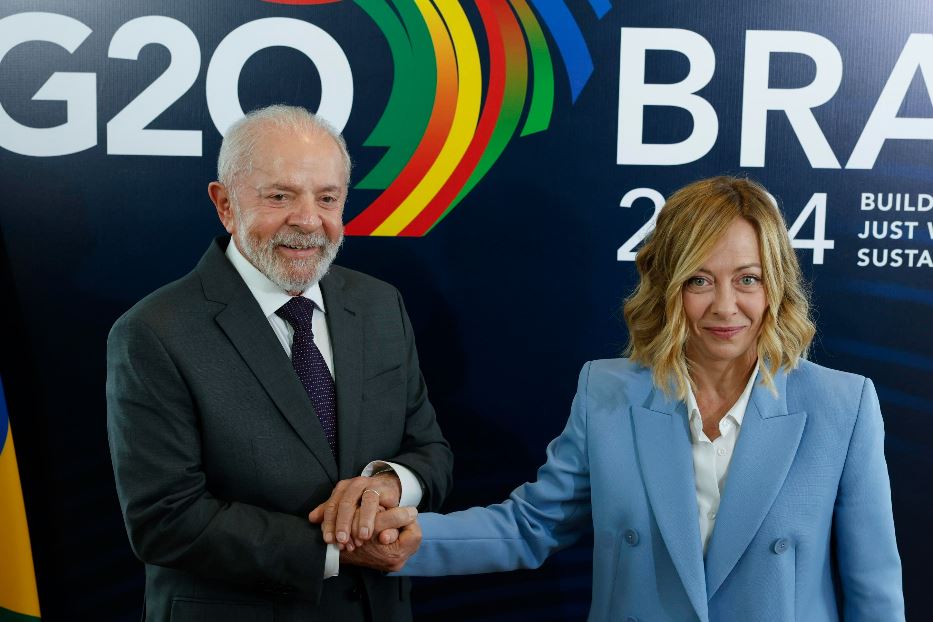 Giorgia Meloni assieme a Lula al G20 di Rio