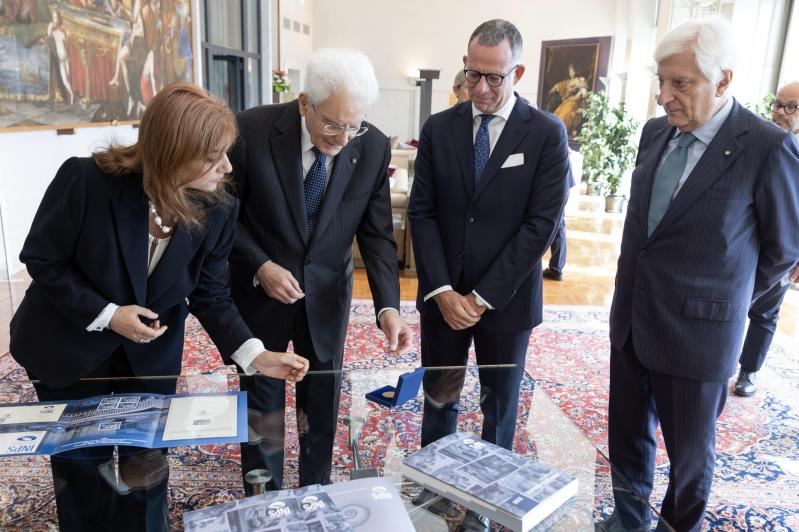 Il presidente della Repubblica, Sergio Mattarella, alla presentazione del rapporto annuale Inps con il presidente Gabriele Fava