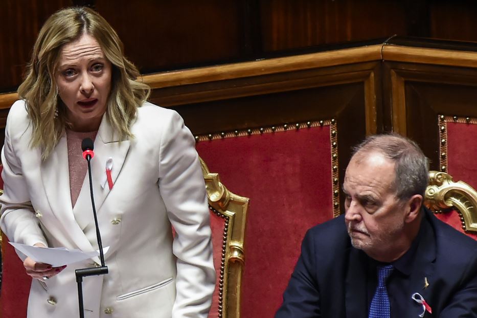 La premier Meloni col ministro Calderoli