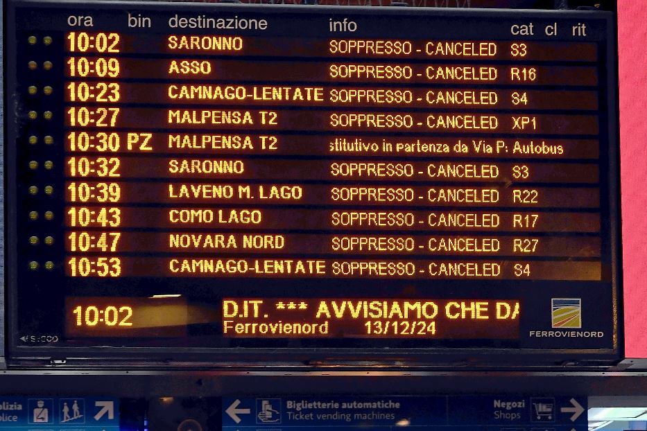 Lo sciopero dei trasporti del 12 dicembre 2024