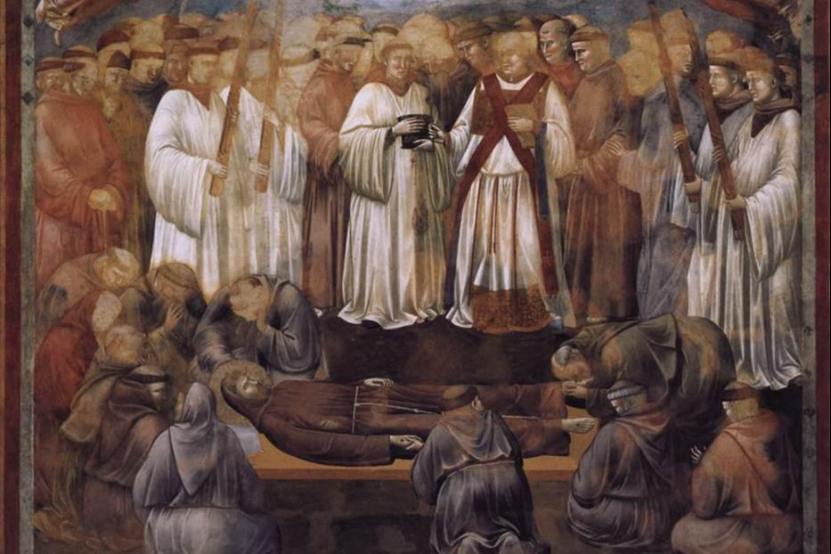 Giotto, Morte di san Francesco (1295-1299), Storie di san Francesco della Basilica superiore di Assisi