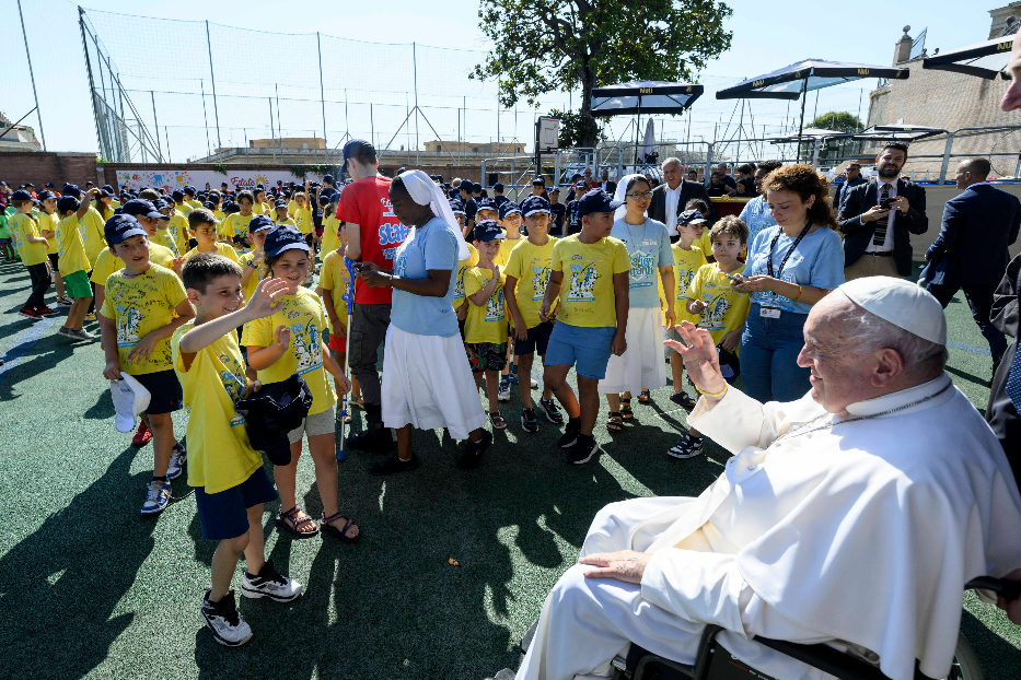 Un momento dell'incontro del Papa con i ragazzi dell'Estate ragazzi in Vaticano - Vatican Media