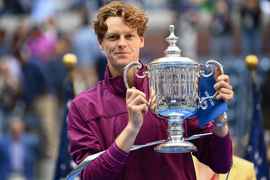 Sinner festeggia il successo agli U.S.Open