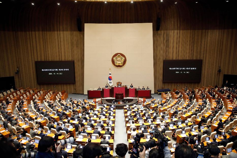 Il voto del Parlamento di Seul