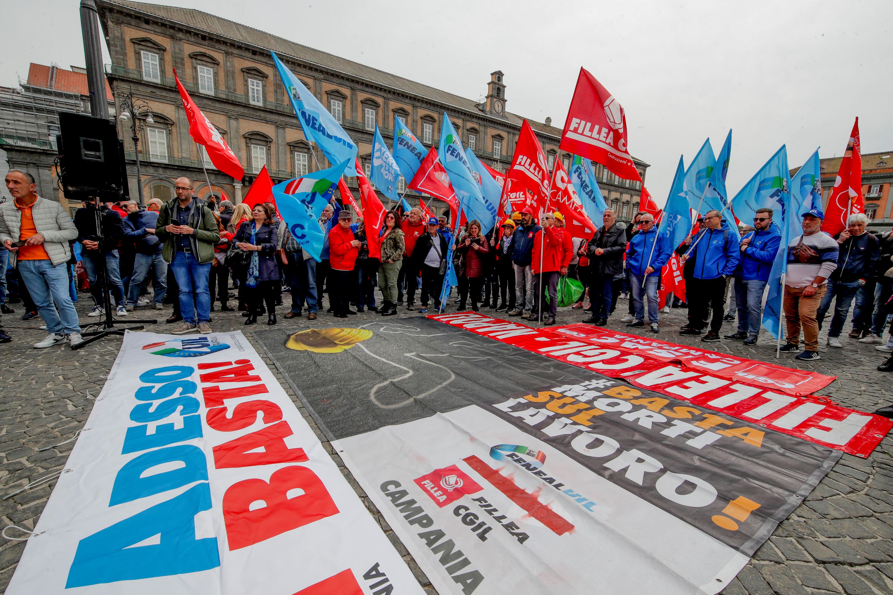 La manifestazione a Napoli