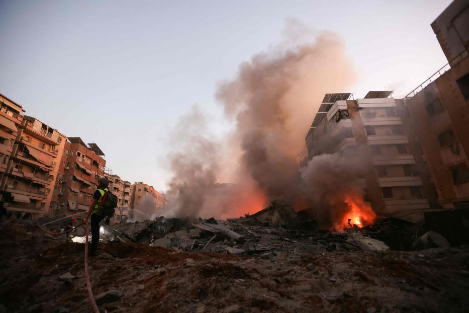 Palazzi distrutti a Beirut dopo il raid israeliano