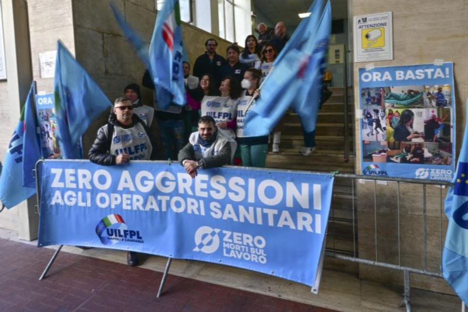 Una recente protesta del personale sanitario