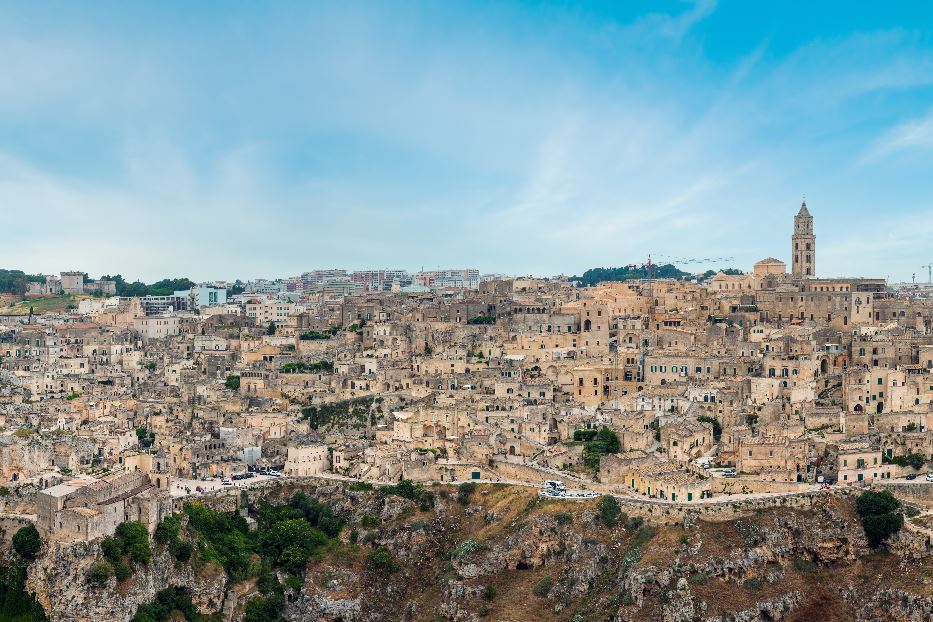 Una veduta di Matera