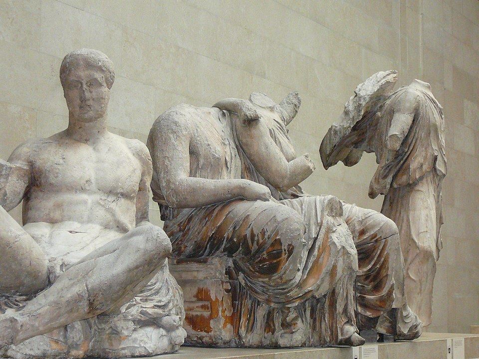 Alcune sculture del Partenone (noti anche come Marmi di Elgin) al British Museum