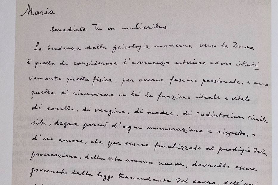 Un inedito di Paolo VI sulle donne e Maria: il testo autografo