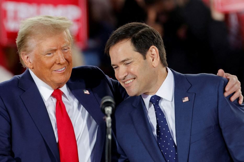 Marco Rubio con il presidente eletto Usa Donald Trump