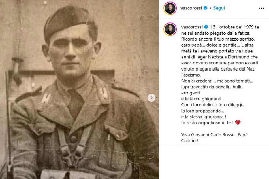 Vasco e il nazifascismo: quando il cantautore esprime ancora un pensiero