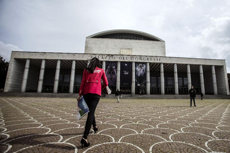 Il Palazzo dei Congressi dell'Eur, a Roma