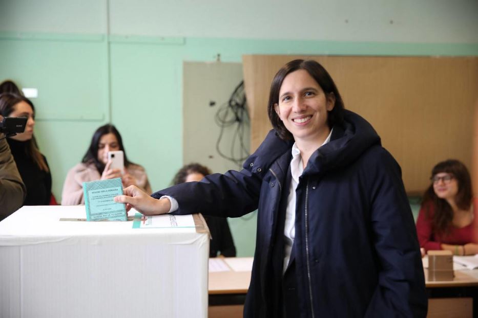 Elly Schlein al voto in Emilia