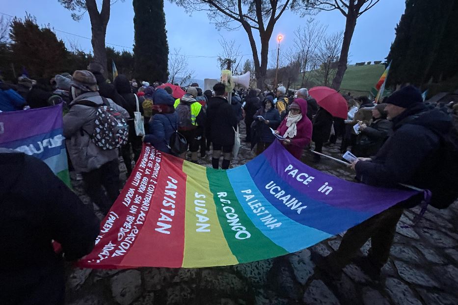 Un'immagine della Marcia per la pace svoltasi lo scorso anno a Gorizia