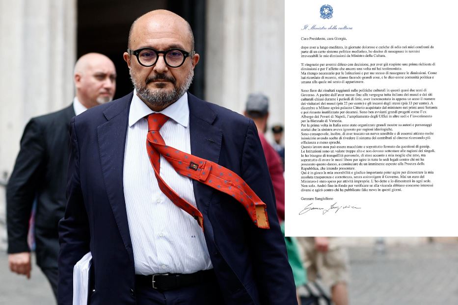 Si è dimesso il ministro Sangiuliano