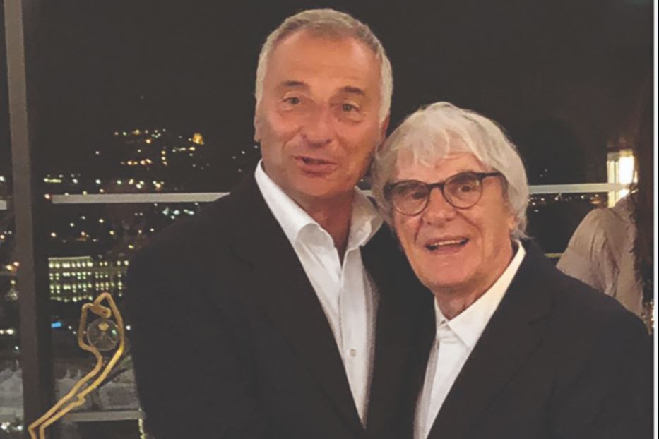 Patrese (a sinistra) con Bernie Ecclestone