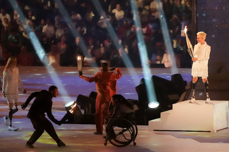 Bebe Vio durante la cerimonia di apertura paralimpica