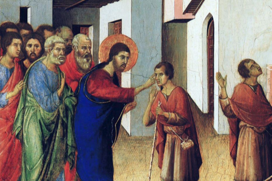 Duccio di Buoninsegna, La guarigione del cieco di Gerico