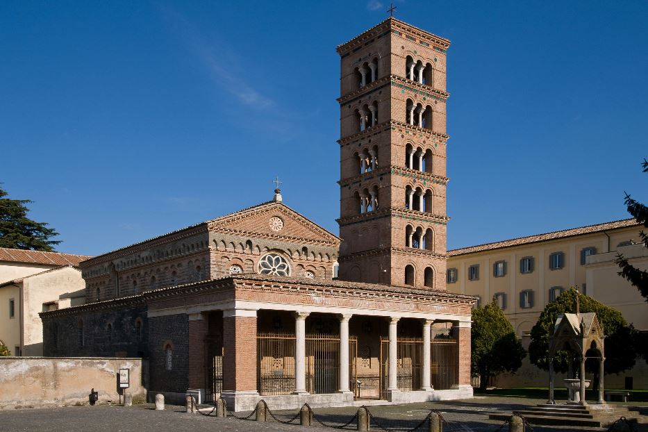 La basilica dell'abbazia di Grottaferrata