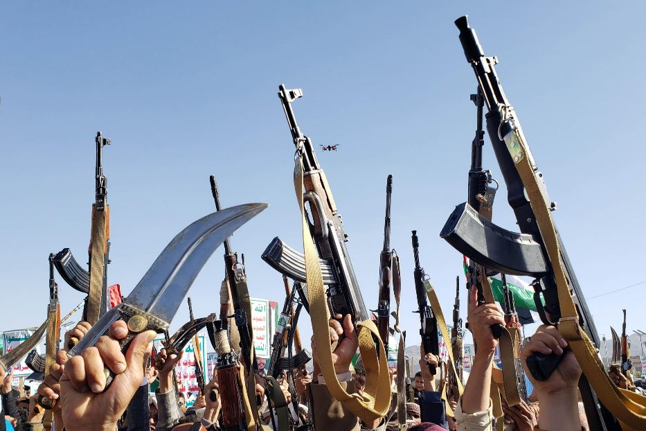 Manifestazione anti-americana di Houthi nello Yemen