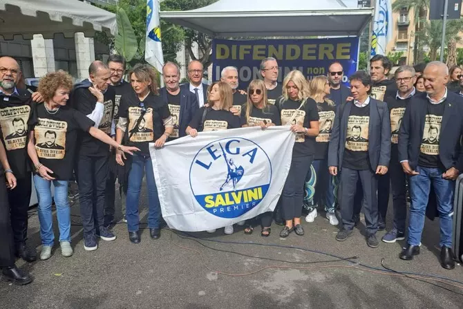 La manifestazione della Lega a Palermo