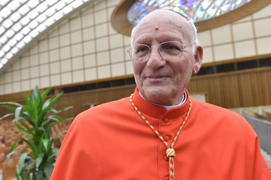 Un'immagine di Eugenio Dal Corso nel momento della sua creazione a cardinale nell'ottobre 2018