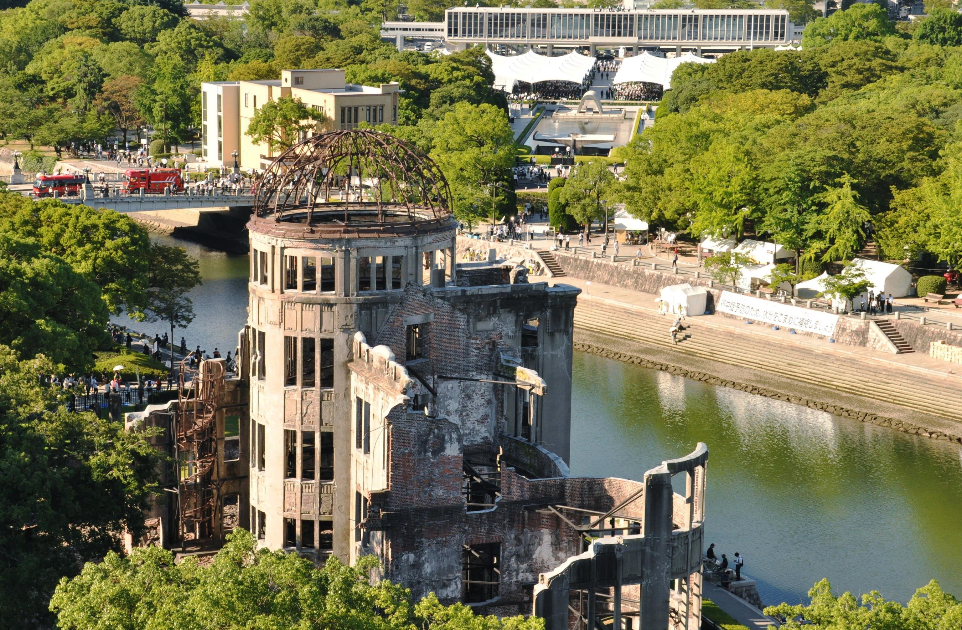 Una veduta del Peace Memorial Park di Hiroshima