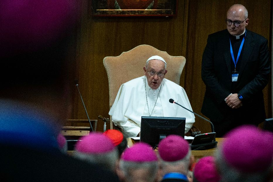 Papa Francesco all'apertura della 79esima Assemblea generale della Cei, il 20 maggio 2024