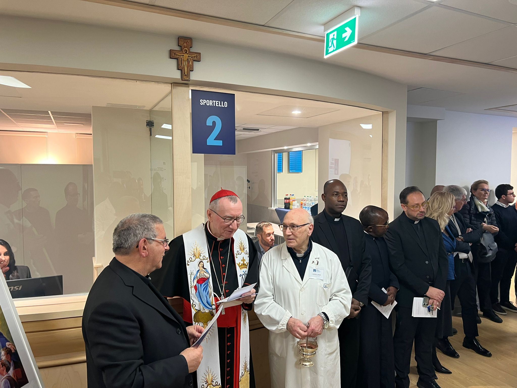 Il cardinale Parolin durante la cerimonia di inaugurazione