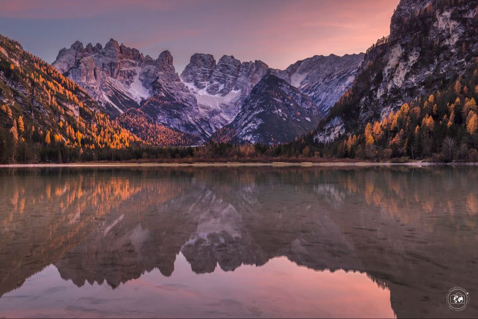 Dolomiti, tramonto al Lago di Landro - © Stefano Tiozzo