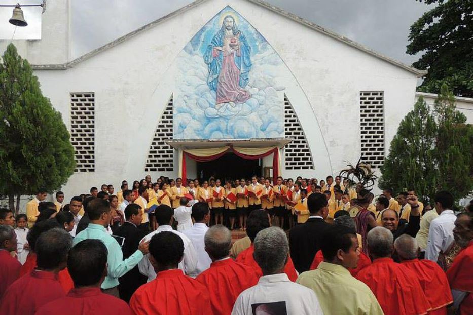 La chiesa del Sacro Cuore di Gesù a Dili, capitale di Timor Est