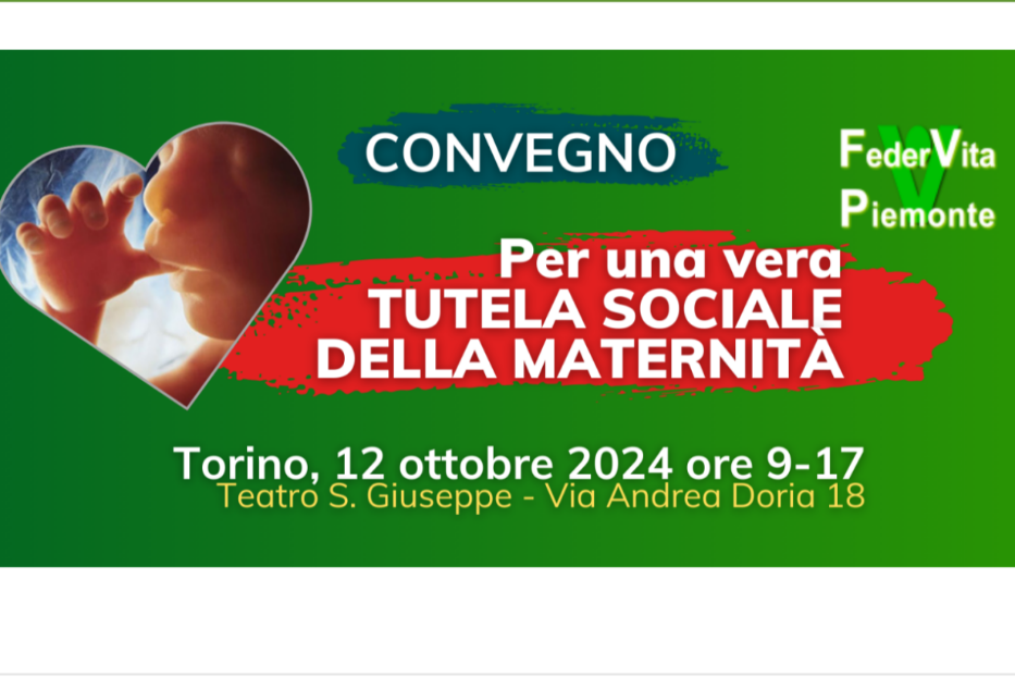 Il manifesto del convegno di Federvita al centro della violenta contestazione di Torino