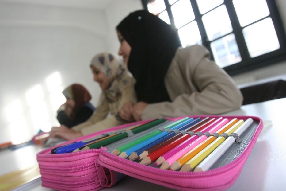 Studentesse islamiche in classe