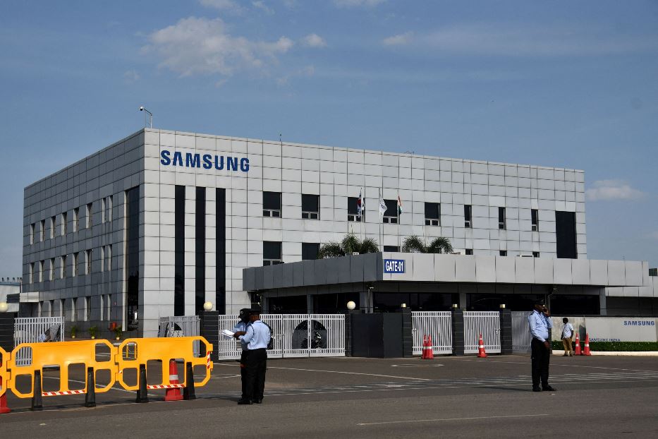 Lo stabilimento Samsung di Sriperumbudur, in India, dove per quasi un mese i lavoratori hanno scioperato chiedendo salari più alti